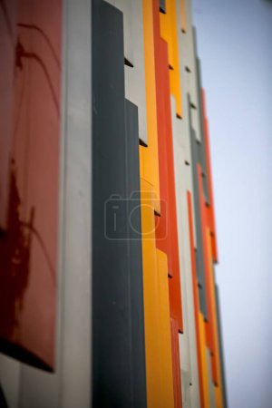 Téléchargez les photos : Détail de façade de bâtiment coloré à Buenos Aires - en image libre de droit
