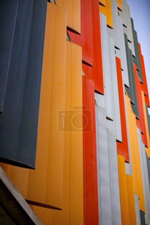 Téléchargez les photos : Détail de façade de bâtiment coloré à Buenos Aires - en image libre de droit
