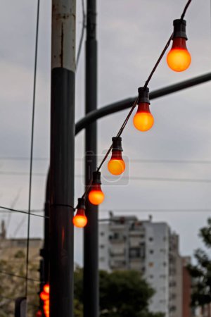 Foto de Cadenas de luces en Buenos Aires AmarillasLatinas.net - Imagen libre de derechos