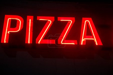 Photo for Pizza neon sign in Buenos Aires - Royalty Free Image