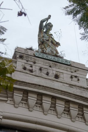 Photo for Statue on top of old building, Rio de Janeiro - Royalty Free Image