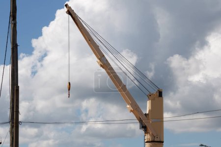 Photo for Crane on the construction site of a large building - Royalty Free Image