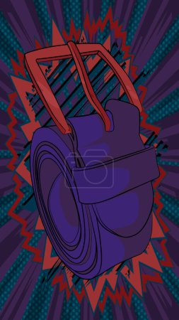 Illustration for Cartoon Men's Belts, comic book personal clothing accessory. Retro vector comics pop art design. - Royalty Free Image