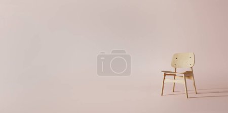 Photo for Wooden table on pink background. Desing interior concept. 3D render - Royalty Free Image