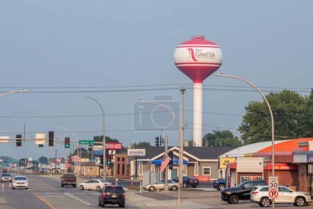 Photo for A hazy evening shot of the redwood falls water tower during summer - Royalty Free Image