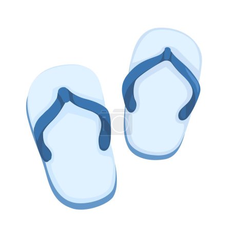 Illustration for Slipper Or Sandal Footwear Cartoon illustration Vector - Royalty Free Image