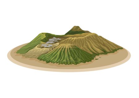 Téléchargez les illustrations : Bromo Mountain Indonesia Illustration vectorielle - en licence libre de droit