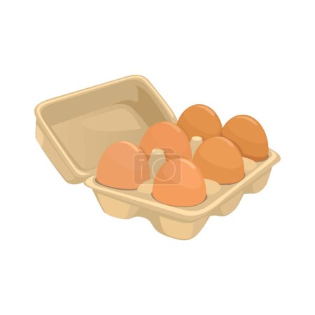 Egg in Carton Box Illustration Vector