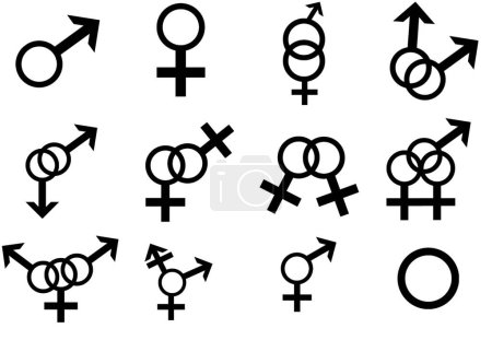 Foto de A Sexual Orientation Icon Symbol Shape Sign Logo Sitio web Género Concepto sexual Página web Diseño de botones Pictogramas de usuario Interfaz Arte Ilustración Infografías - Imagen libre de derechos