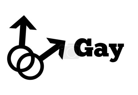 Foto de Una Orientación Sexual Gay Icono Símbolo Silueta Estilo Forma Signo Logo Sitio Web Género Concepto Sexual Página Web Botón Diseño Pictogramas Interfaz de Usuario Arte Ilustración - Imagen libre de derechos