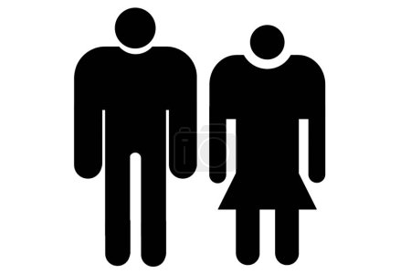 Foto de A Male Female Icon Symbol Silhouette Style Shape Sign Logo Sitio web Género Concepto sexual Página web Botón Diseño Pictogramas Interfaz de usuario Arte Ilustración Infografías - Imagen libre de derechos