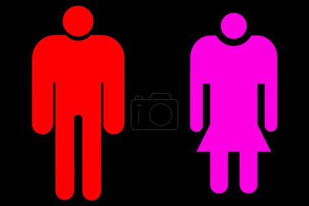 Foto de A Male Female Sexual Orientation Icon Symbol Shape Sign Logo Sitio web Género Concepto sexual Página web Botón Diseño Pictogramas usuario Interfaz Arte Ilustración Infografías - Imagen libre de derechos