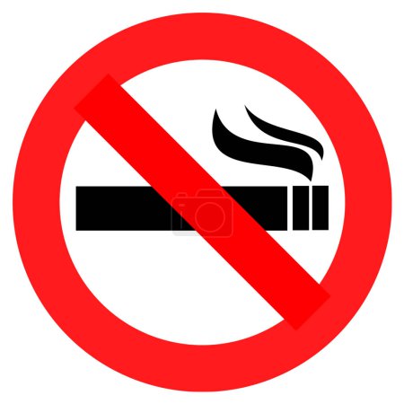 Foto de Un signo de símbolo de icono de no fumar, no fumar Aviso de cigarrillo Peligro de masaje Área de advertencia prohibida Ilustración Logo - Imagen libre de derechos