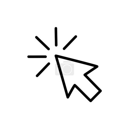 Téléchargez les photos : A Cursor line icon.  symbol in trendy flat style on white background. Click arrow icon illustration - en image libre de droit