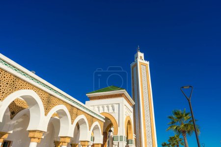Photo for Tangier, Morocco. January 24, 2024. View of Lalla Aabla Mosque known as Port Mosque, completed in 2017 - Royalty Free Image