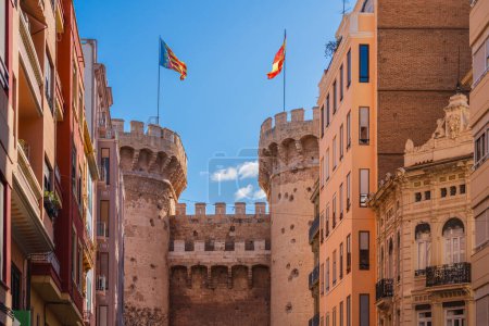 Quart Towers, historisches Wahrzeichen, antikes Tor zur Altstadt, Valencia, Spanien