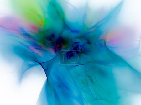 Photo for Abstract background illustration, modern hipster futuristic fractal flame graphic, colorful surreal poster, banner - Royalty Free Image