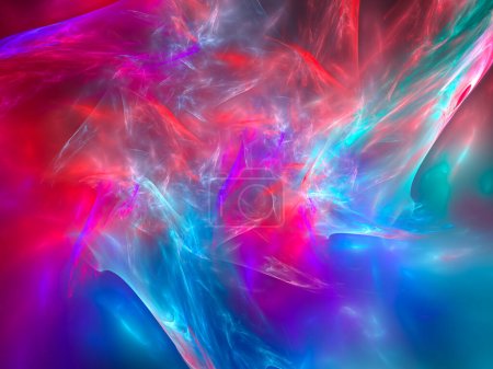 Abstract background illustration, modern hipster futuristic fractal flame graphic, colorful surreal poster, banner