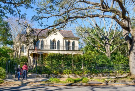 Photo for NEW ORLEANS, LA, USA - JANUARY 15, 2023: Front of the historic Briggs-Staub House on Prytania Street in the Garden District - Royalty Free Image