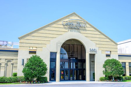 Photo for METAIRIE, LA, USA - JULY 25, 2023: Entrance to Celebration Church on Airline Highway - Royalty Free Image