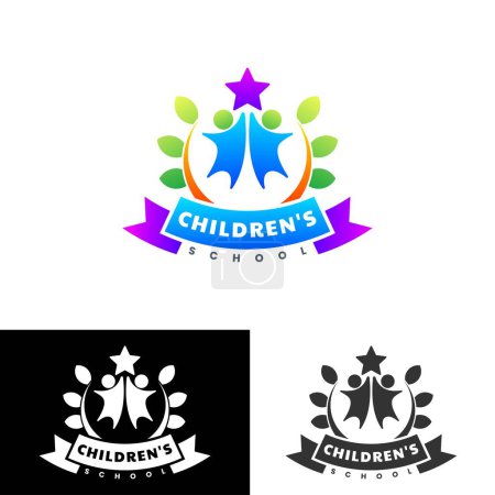 Ilustración de Plantilla de diseño del logotipo de la escuela infantil - Imagen libre de derechos