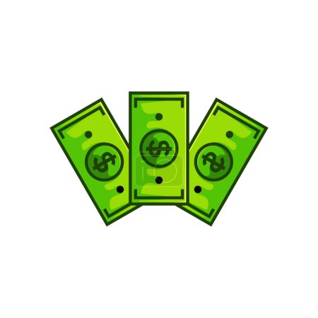 Ilustración de Logotipos de mascotas de dinero, iconos, pegatinas y camisetas - Imagen libre de derechos
