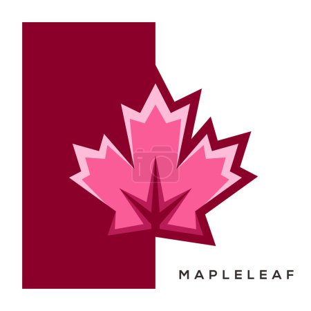 Illustration for Maple leaf mascot logo design vector - Royalty Free Image