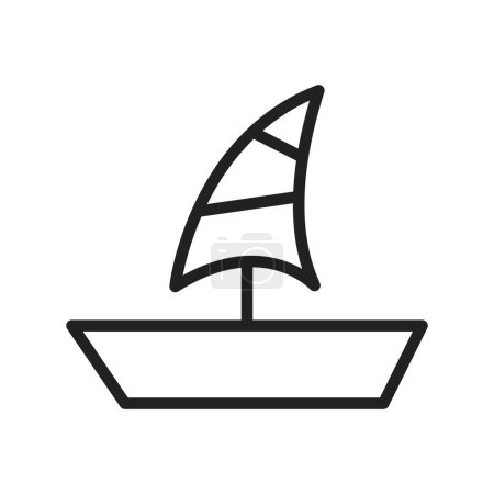 Illustration for Boat icon vector image. Suitable for mobile application web application and print media. - Royalty Free Image