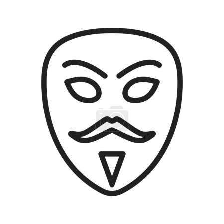 Illustration for Hacker Mask icon vector image. Suitable for mobile application web application and print media. - Royalty Free Image