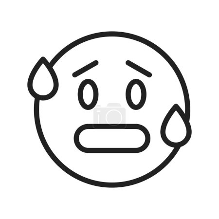 Illustration for Hot Face icon vector image. Suitable for mobile application web application and print media. - Royalty Free Image