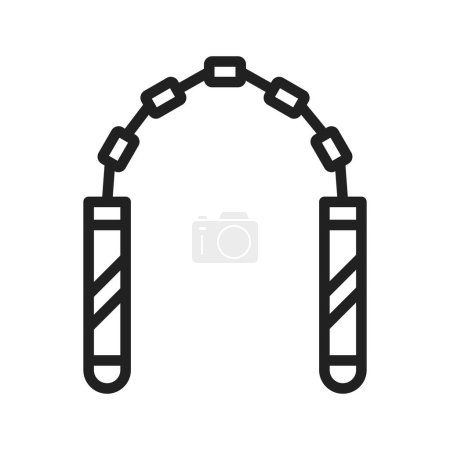 Ilustración de Imagen vectorial del icono de Nunchaku. Adecuado para aplicaciones móviles aplicación web y medios de impresión. - Imagen libre de derechos