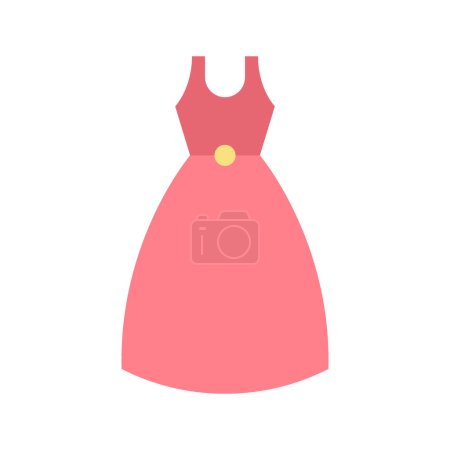 Illustrazione per Cocktail Dress icona immagine vettoriale. Adatto per applicazioni web mobili e supporti di stampa. - Immagini Royalty Free