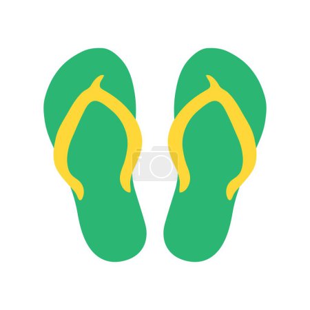 Illustration for Flip Flops icon vector image. Suitable for mobile application web application and print media. - Royalty Free Image