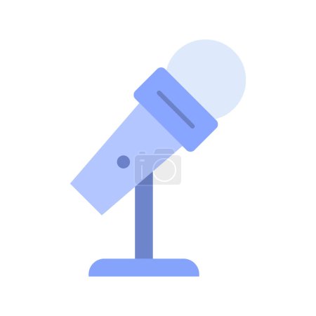 Illustration for Mic Stand icon vector image. Suitable for mobile application web application and print media. - Royalty Free Image
