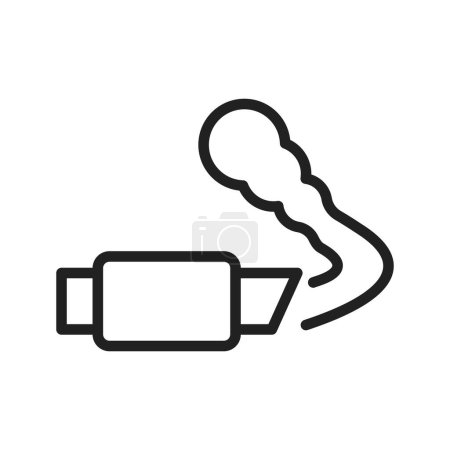 Illustration for Exhaust Pipe icon vector image. Suitable for mobile application web application and print media. - Royalty Free Image