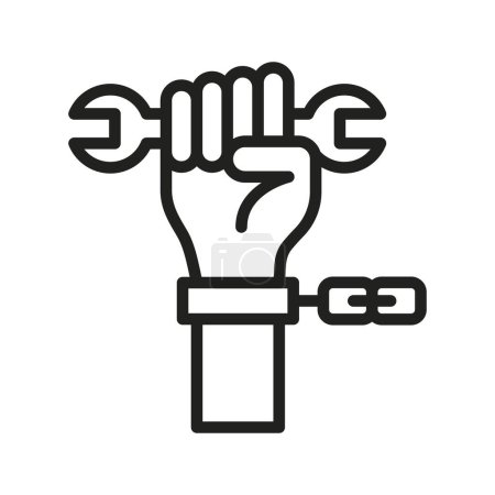 Forced Labour icon vector image. Suitable for mobile application web application and print media.