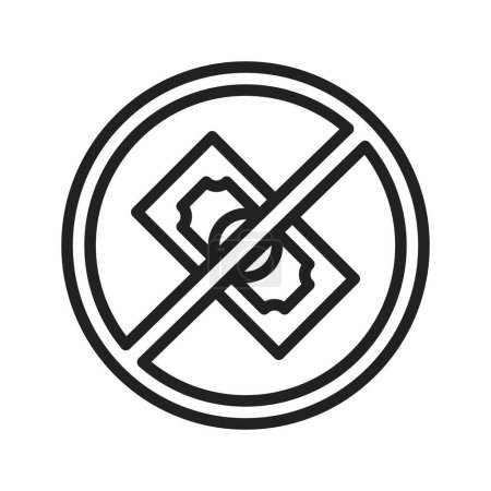 No Money icon vector image. Suitable for mobile application web application and print media.