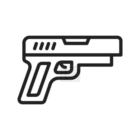 Image vectorielle d'icône de pistolet. Convient aux applications mobiles, aux applications Web et aux médias imprimés.