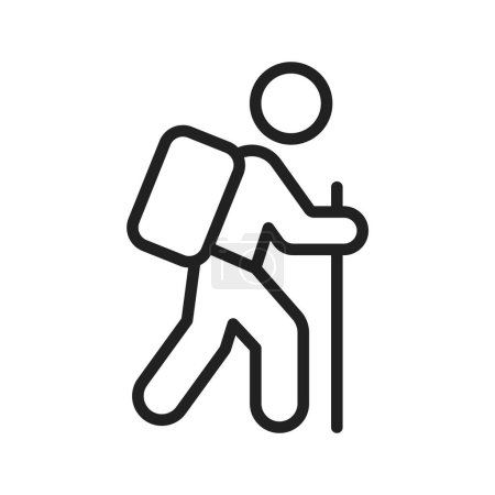 Illustration for Trekking icon vector image. Suitable for mobile application web application and print media. - Royalty Free Image