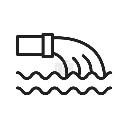 Illustration for Waste Water icon vector image. Suitable for mobile application web application and print media. - Royalty Free Image