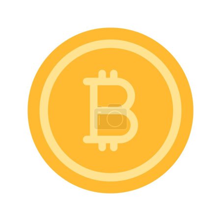 Illustration for Bitcoin icon vector image. Suitable for mobile application web application and print media. - Royalty Free Image
