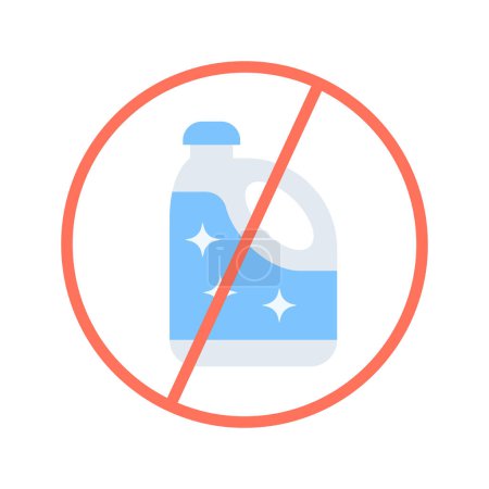 Illustration for No Bleach icon vector image. Suitable for mobile application web application and print media. - Royalty Free Image