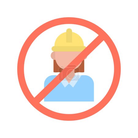Illustration for No Child Labor icon vector image. Suitable for mobile application web application and print media. - Royalty Free Image
