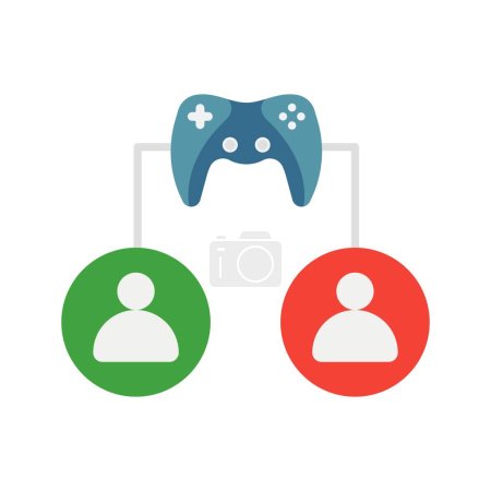 Illustration for Pvp icon vector image. Suitable for mobile application web application and print media. - Royalty Free Image