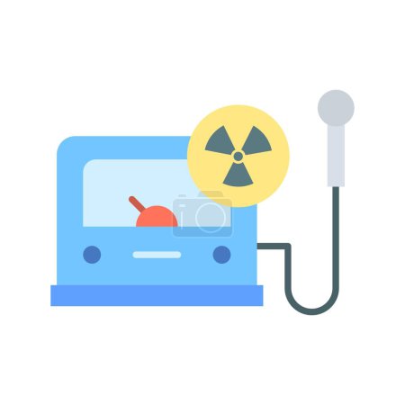 Illustration for Radiation Detector icon vector image. Suitable for mobile application web application and print media. - Royalty Free Image