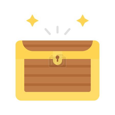 Illustration for Treasure Chest icon vector image. Suitable for mobile application web application and print media. - Royalty Free Image
