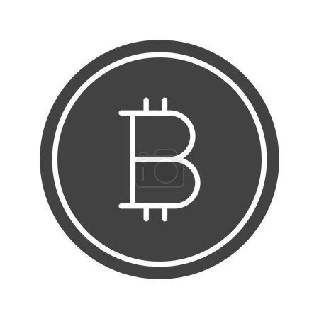 Illustration for Bitcoin icon vector image. Suitable for mobile application web application and print media. - Royalty Free Image
