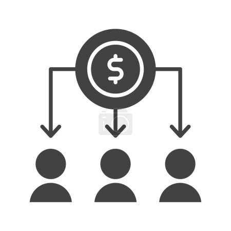 Ilustración de Crowdfunding icono imagen vectorial. Adecuado para aplicaciones móviles aplicación web y medios de impresión. - Imagen libre de derechos