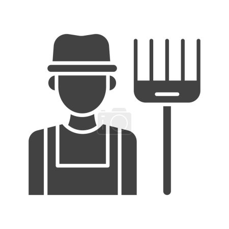 Illustration for Farmer icon vector image. Suitable for mobile application web application and print media. - Royalty Free Image
