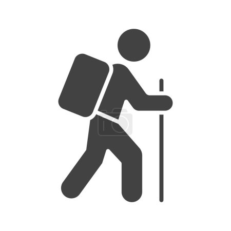 Illustration for Trekking icon vector image. Suitable for mobile application web application and print media. - Royalty Free Image